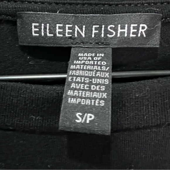 Eileen Fisher Black Blouse Shirt Top Mini Dress Short Tunic Oversized Normcore - Picture 5 of 9